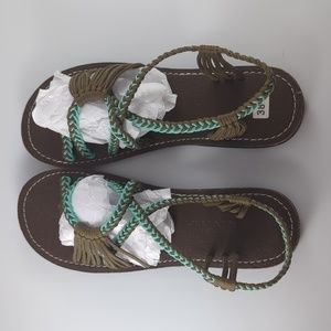 Bokyna Sandals Turquoise and Gray EUC size 38